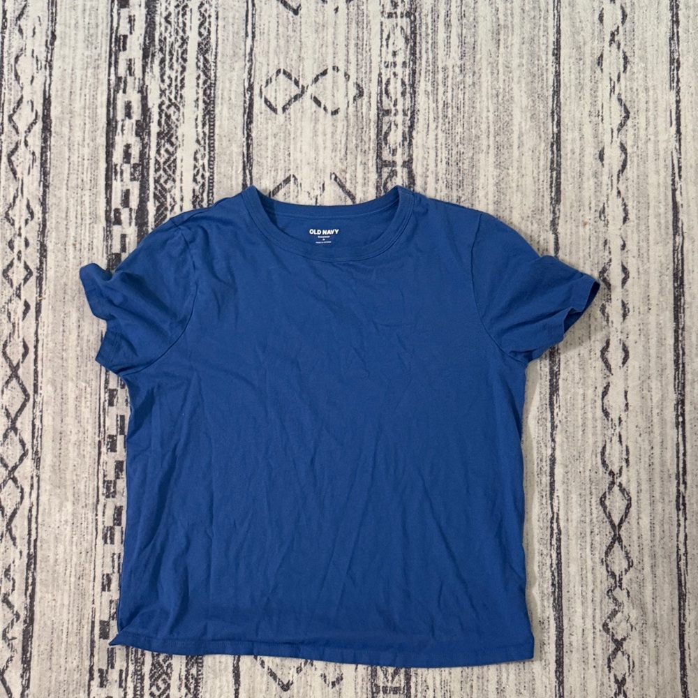 Old Navy Women's Deep Blue Short Sleeve Tee